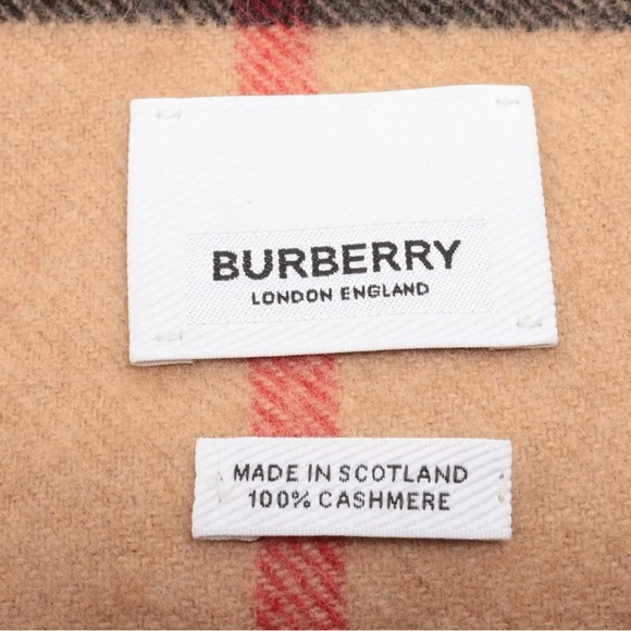 Burberry Beige and Black Plaid Scarf - Picture 3 of 4